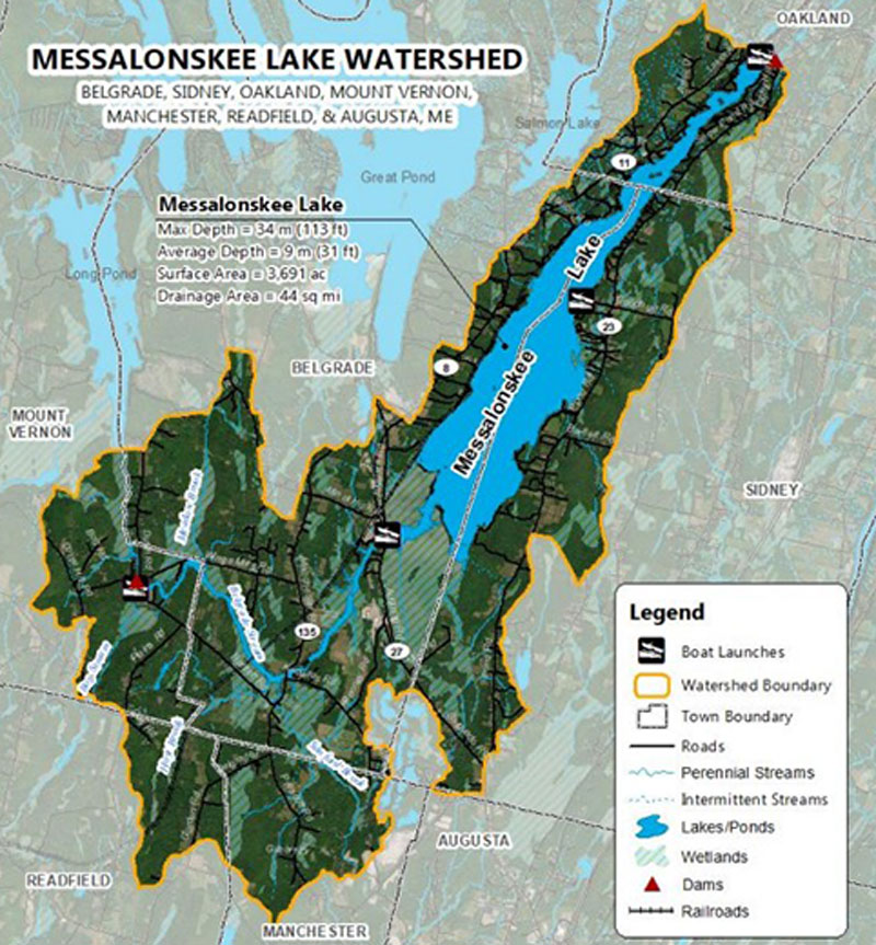 Messalonskee Lake Watershed diagram