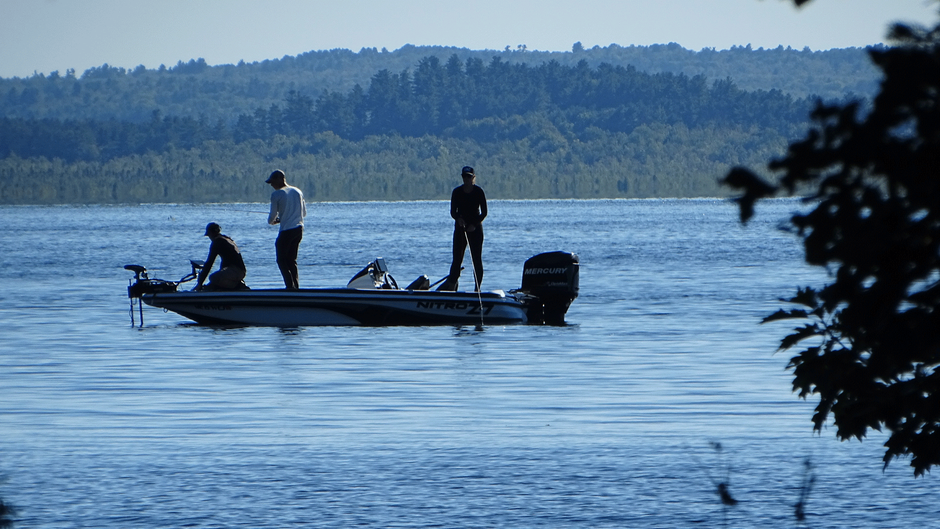 Men fishing from boat